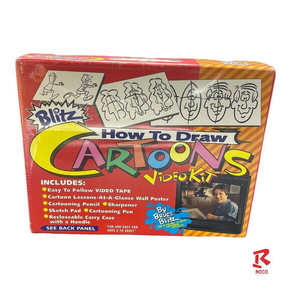 📼Blitz Cartoons How To Draw VHS Video Kit By Bruce New Sealed📼 - Picture 1 of 11